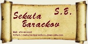 Sekula Baračkov vizit kartica